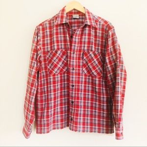 Columbia Titanium Plaid Button Down Mens Shirt